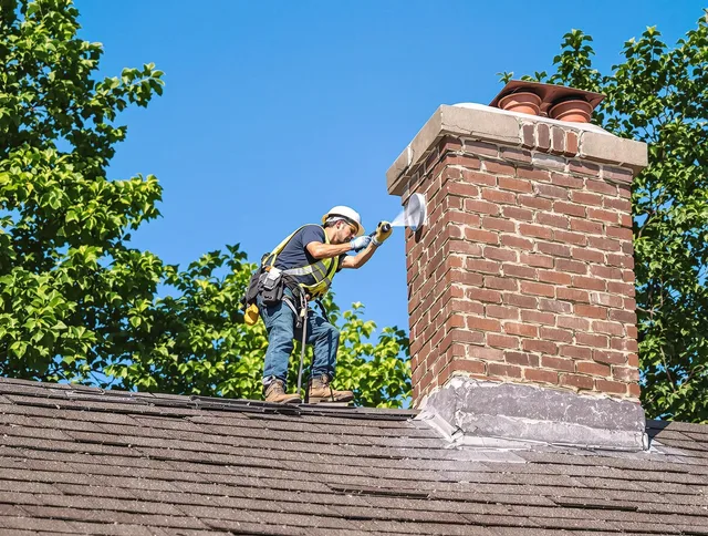 Branford Chimney Sweep performing an inspection with advanced tools in Branford, CT