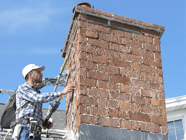 Brickwork for a chimney rebuild by Branford Chimney Sweep in Branford, CT