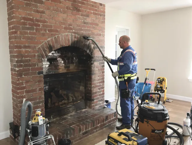 Branford Chimney Sweep expert performing detailed chimney sweep in Branford, CT