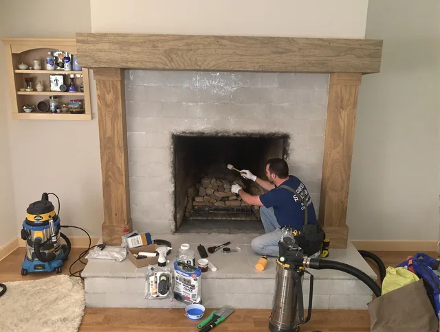 Detailed creosote removal process by Branford Chimney Sweep in Branford, CT
