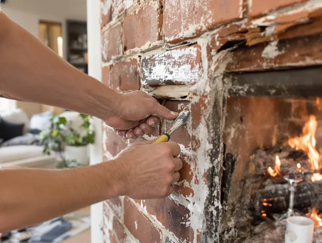 Routine fireplace repair by Branford Chimney Sweep in Branford, CT