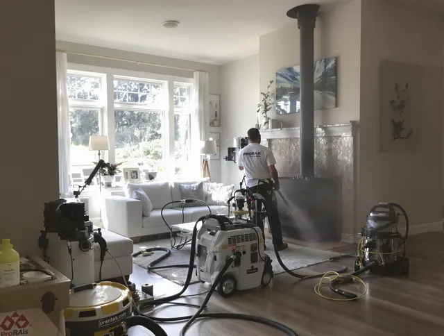 Soot removal service by Branford Chimney Sweep for a fireplace in Branford, CT